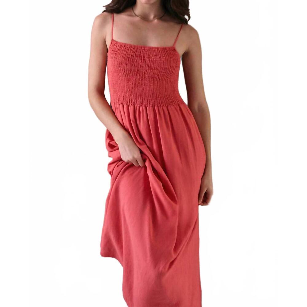 NEW Z SUPPLY bayside linen maxi dress in persimmon - Picture 7 of 7